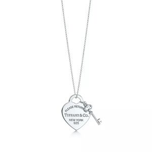 'Return to Tiffany' Heart Tag with Key Pendant